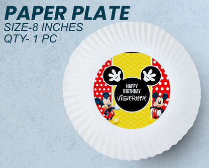 Mickey Mouse Theme Party Cups and Plates Combo