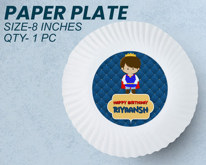 Prince Theme Party Cups and Plates Combo