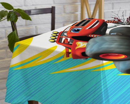 Blaze Monsters Theme Cake Tablecover