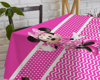 Minnie Mouse Theme Cake Tablecover