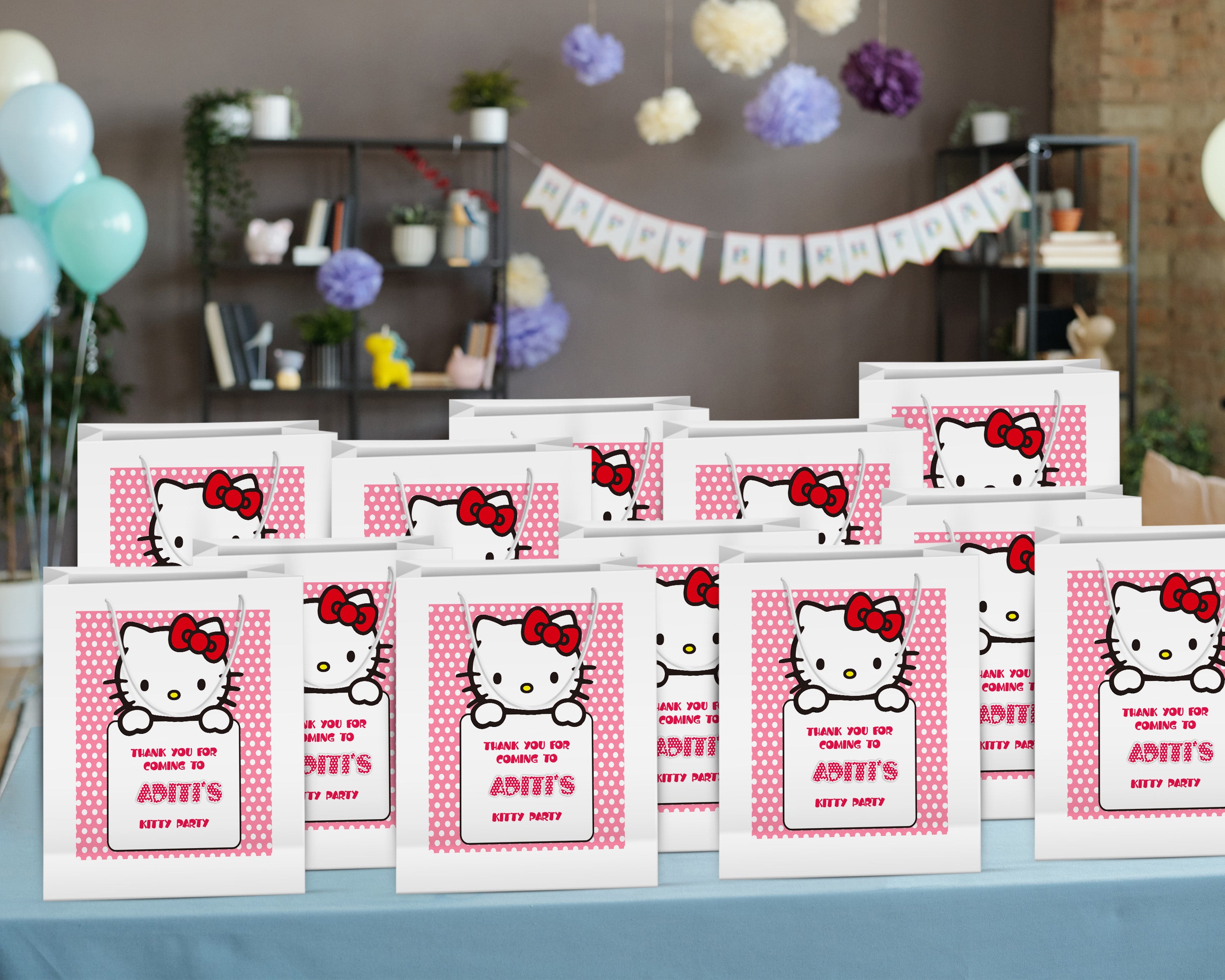 Hello Kitty Theme Oversized Return Gift Bag