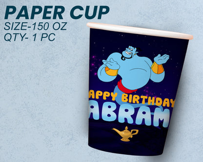 Aladdin Theme Party Cups and Plates Combo