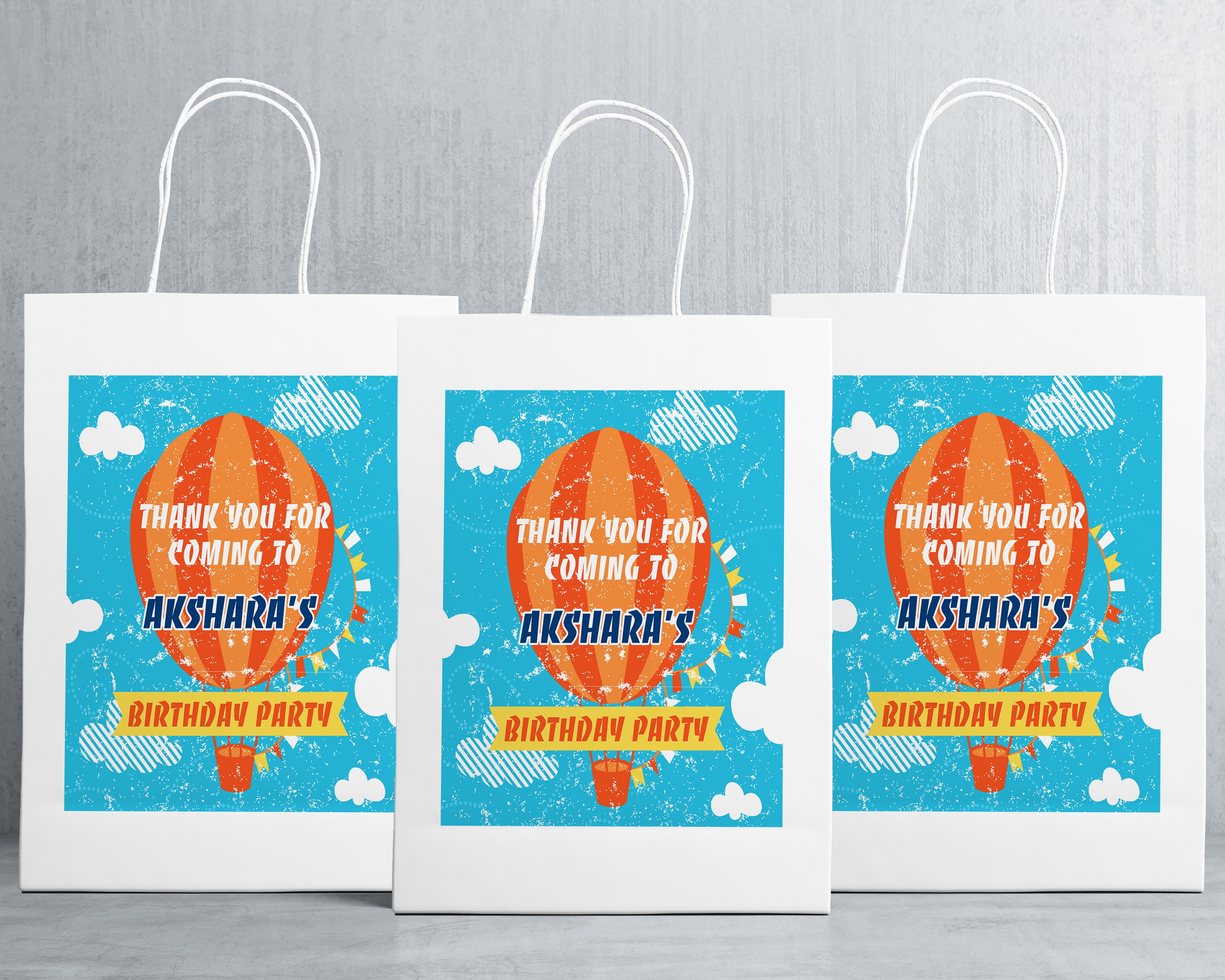 Hot Air Girl theme Oversized Return Gift Bag