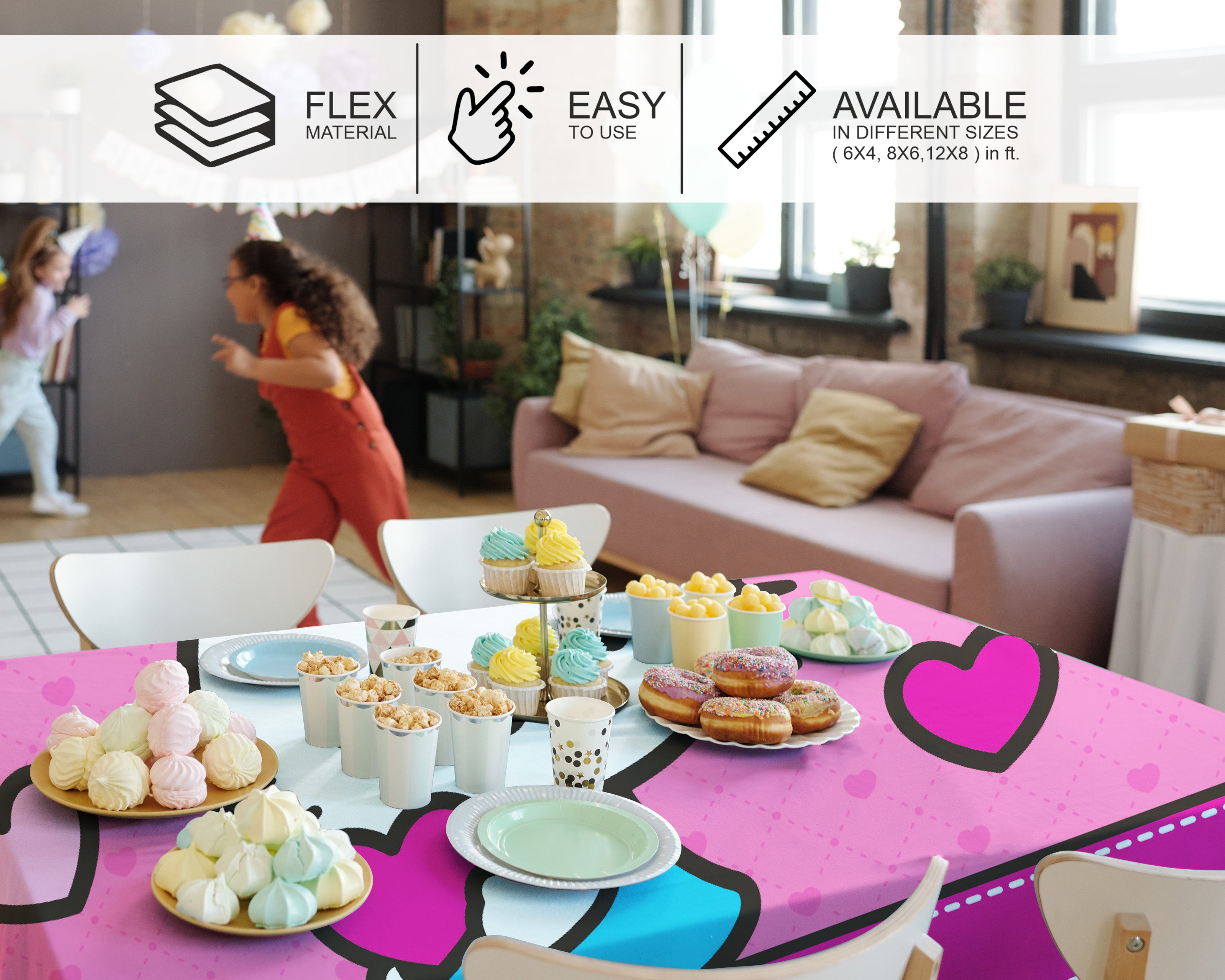 Hello Kitty Theme Cake Tablecover