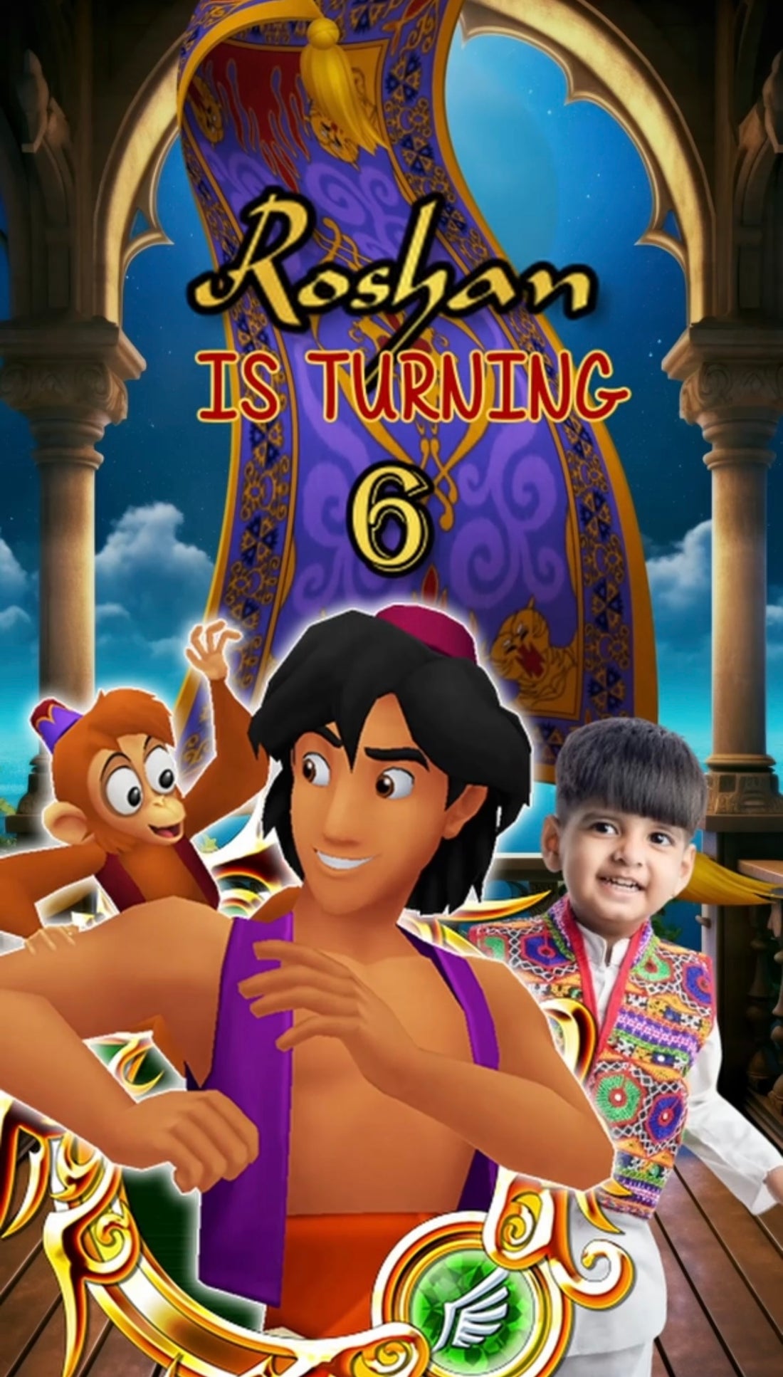 Aladdin Theme E-Video Invite