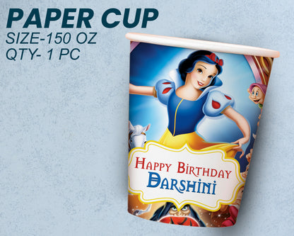 Snow and White Theme Party Cups and Plates Combo