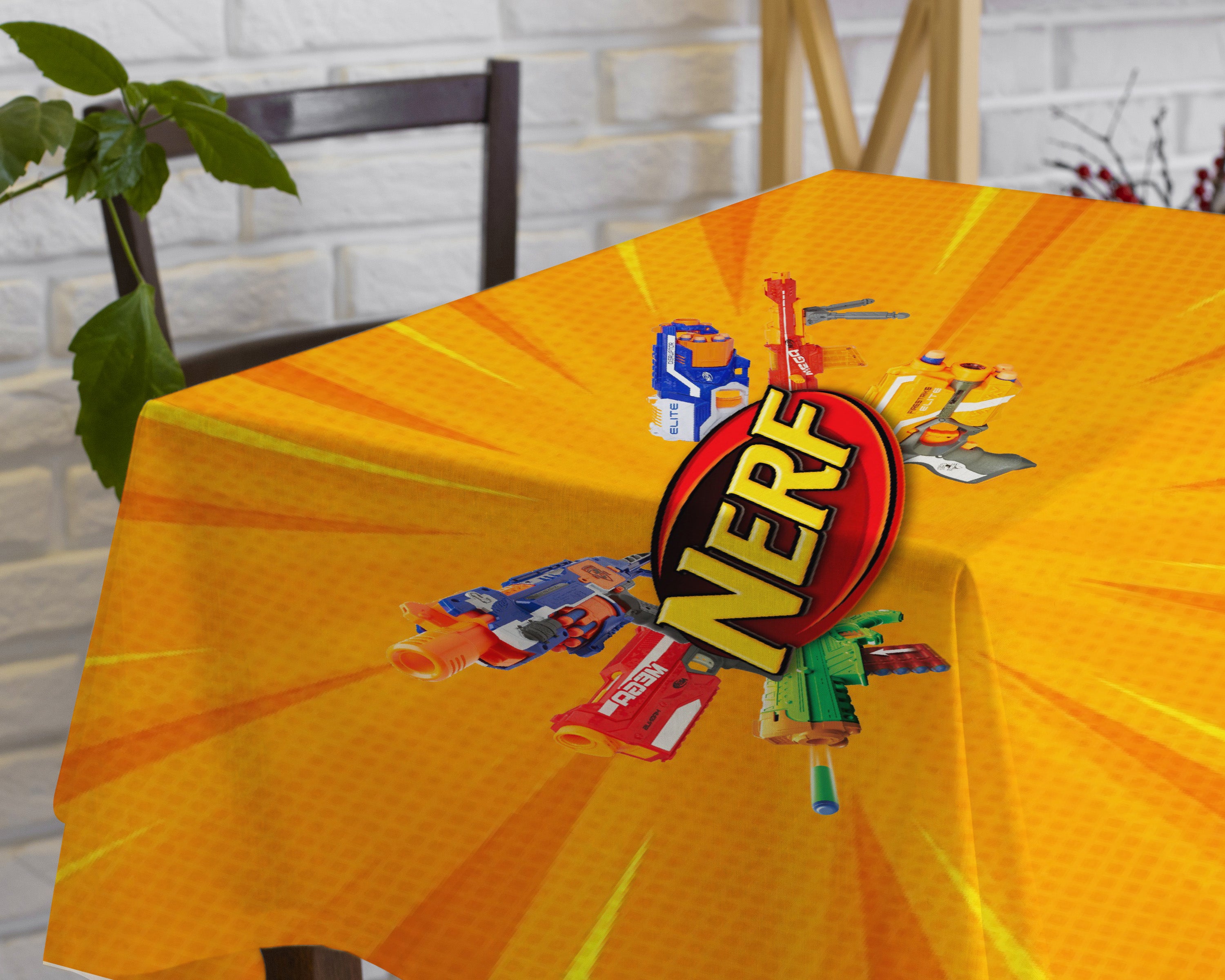 Nerf Theme Cake Tablecover