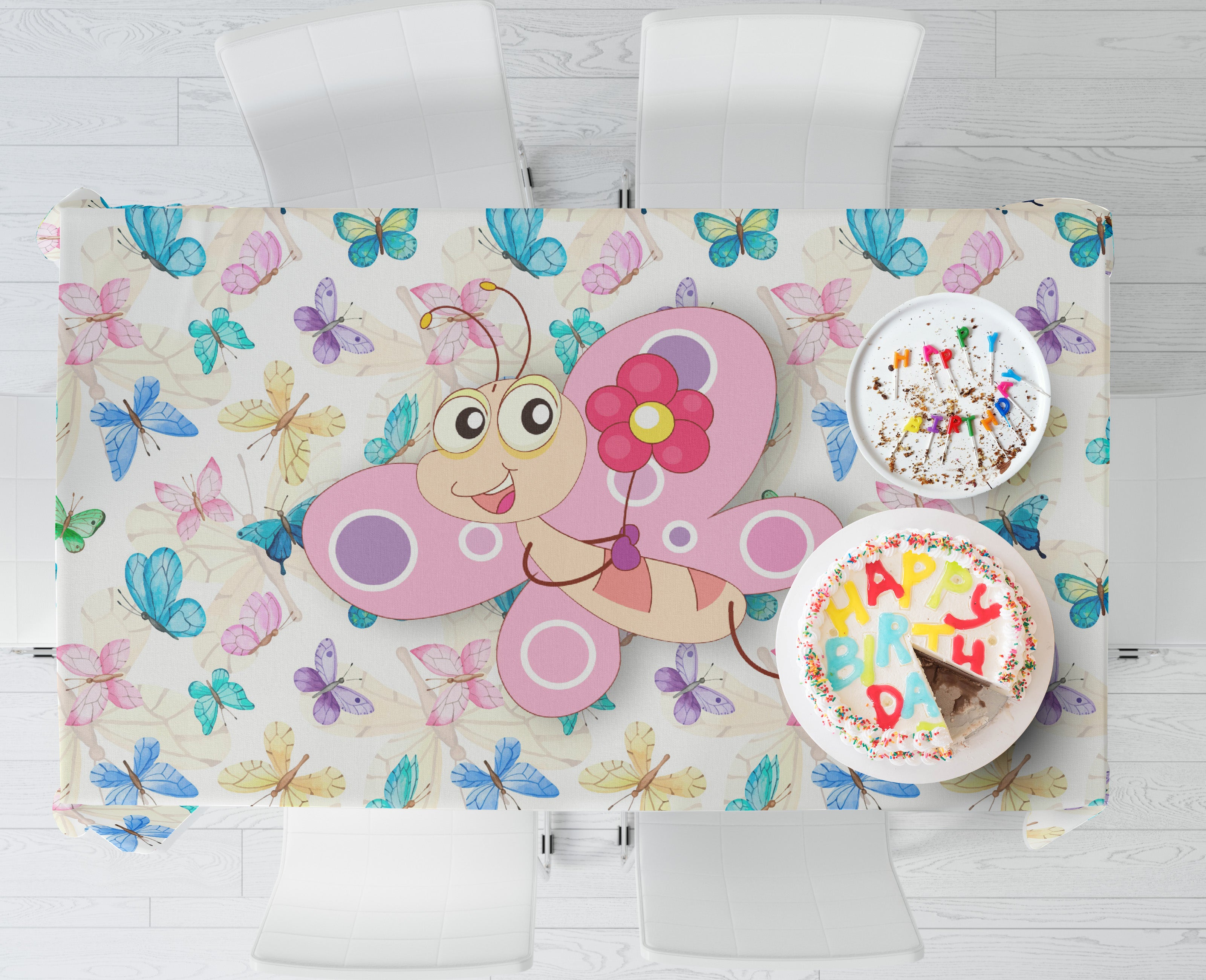 Butterfly Theme Cake Tablecover