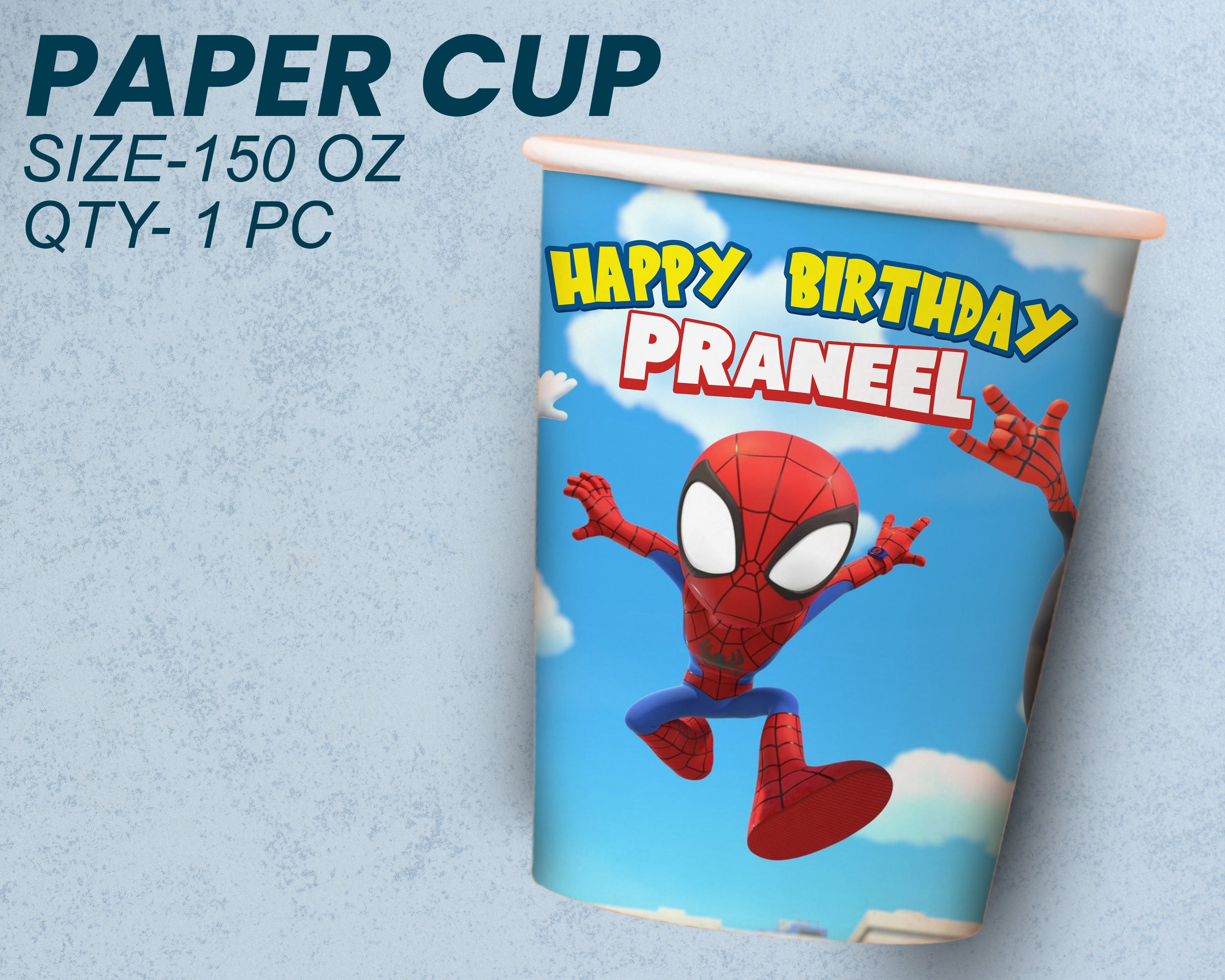 PSI Spidey and his Friends Theme Party Cups and Plates Combo