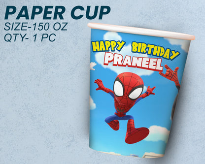 Spidey and his Friends Theme Party Cups and Plates Combo