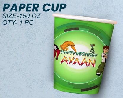 Ben 10 Theme Party Cups and Plates Combo