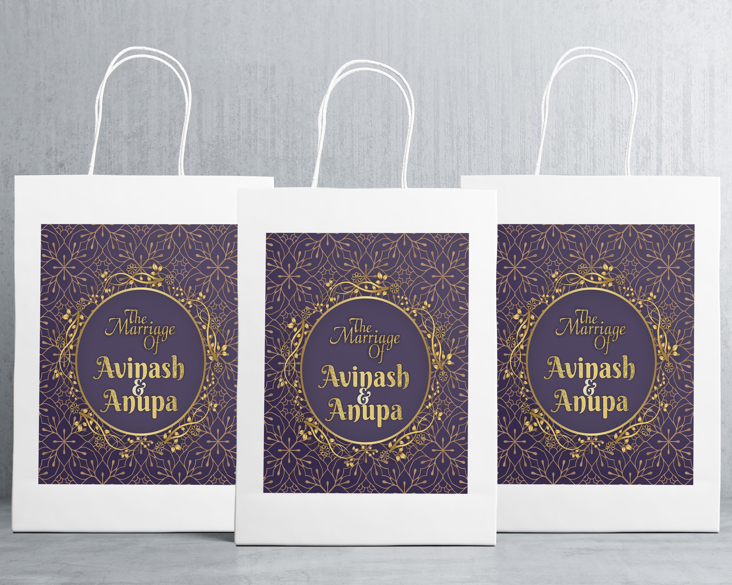 Wedding Theme Personalized Oversized Return Gift Bag - image 1 of 5 | Party Supplies India