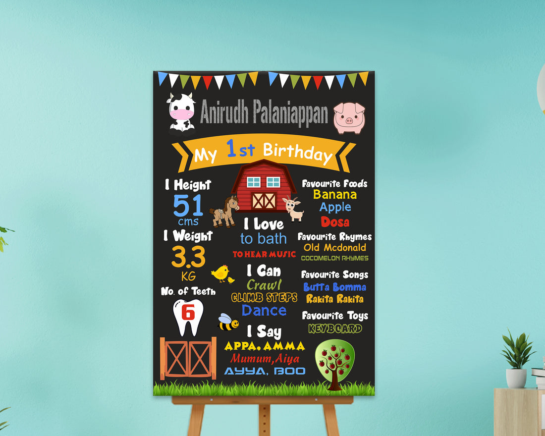 Farm Theme Personalized Chalkboard