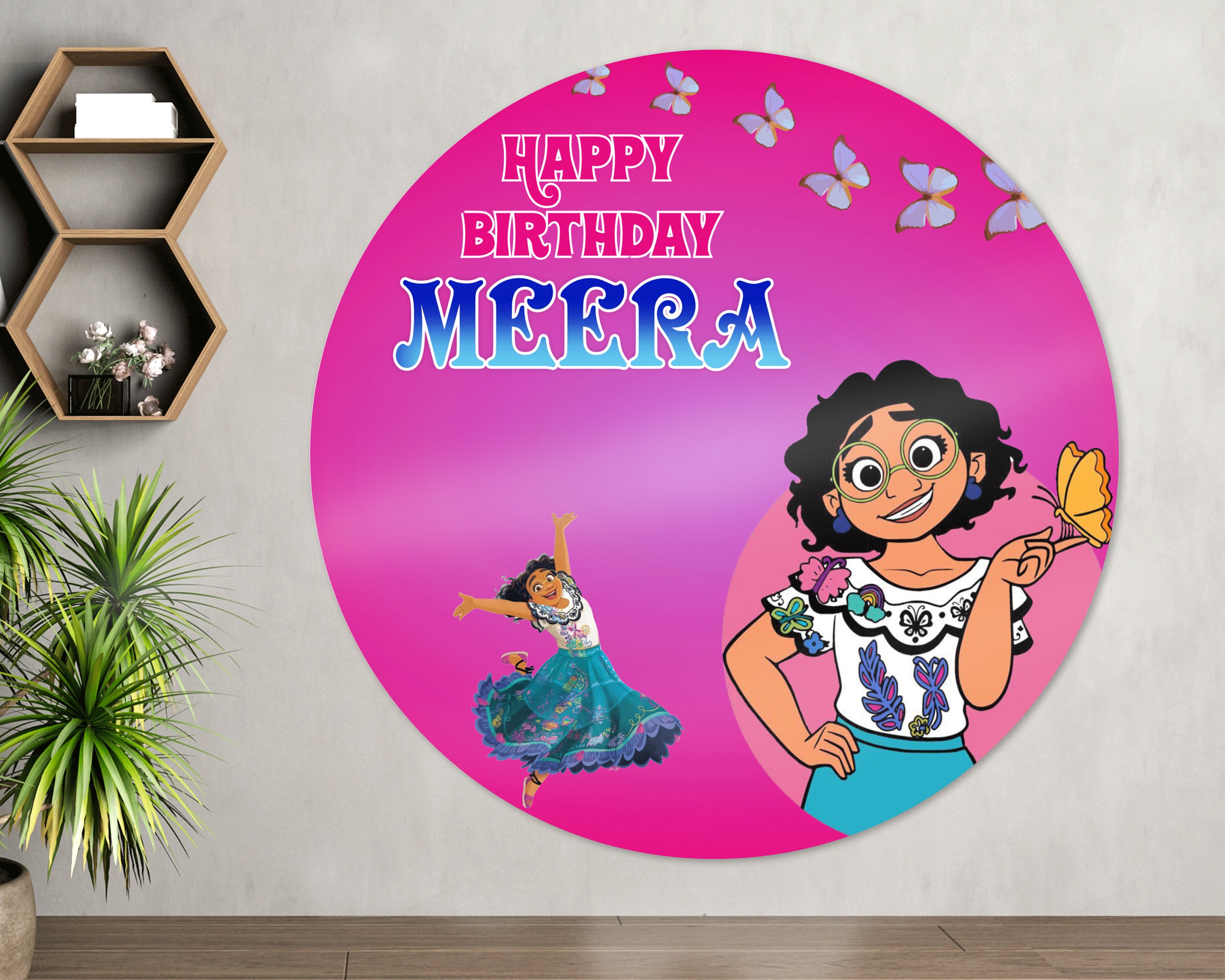 Encanto Theme Customized Round  Backdrop