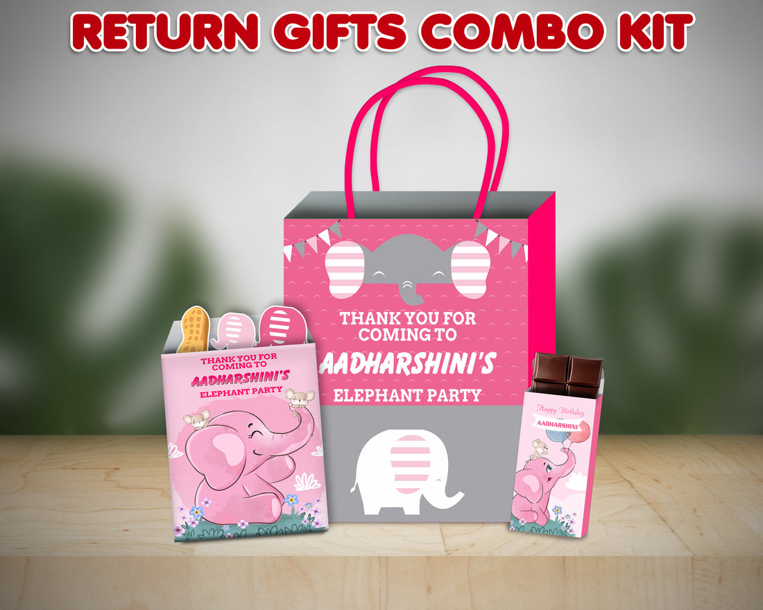 Pink Elephant Theme Return Gift Combo