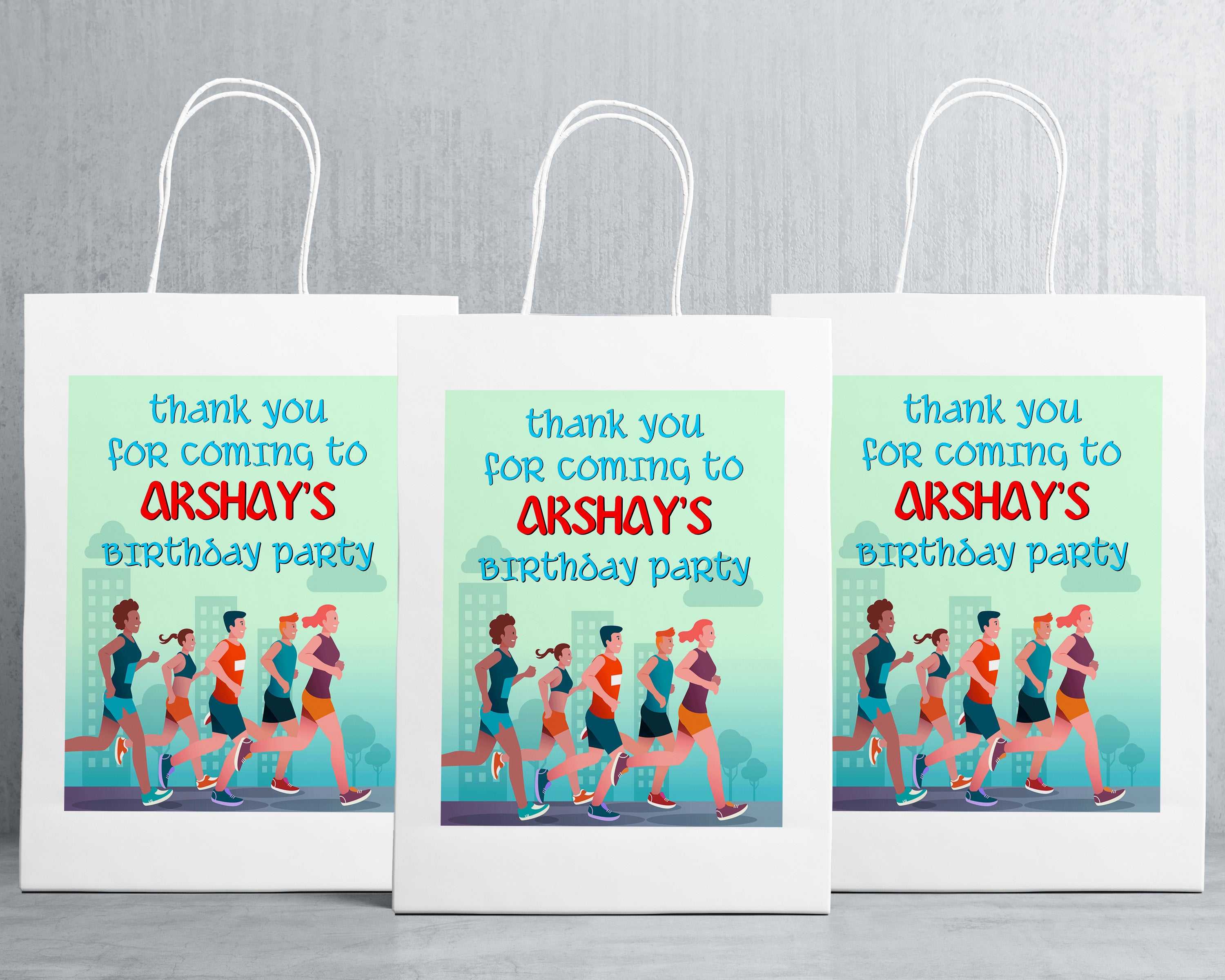 Marathon Theme Oversized Return Gift Bag - image 1 of 5 | Party Supplies India