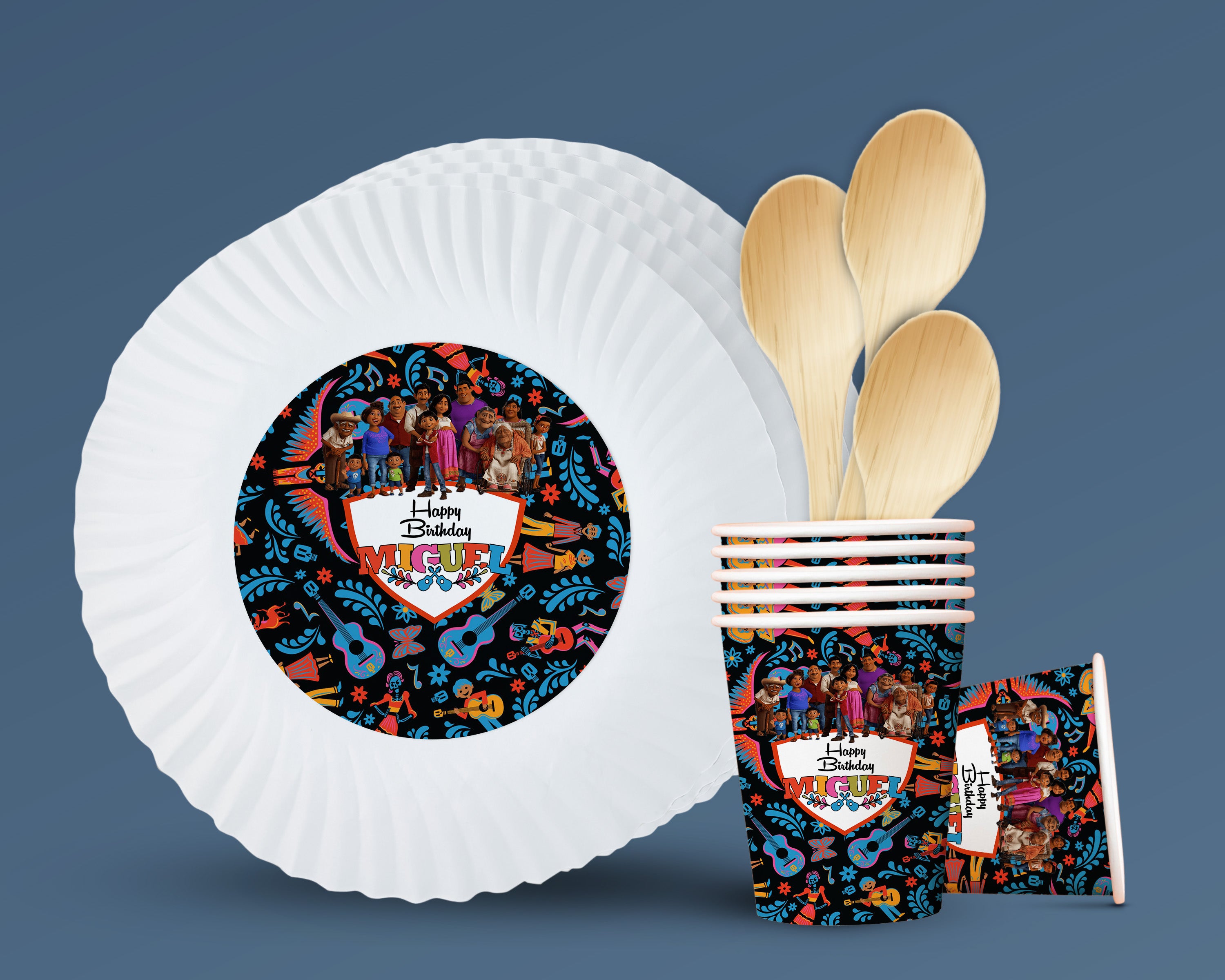 Coco Theme Party Cups and Plates Combo