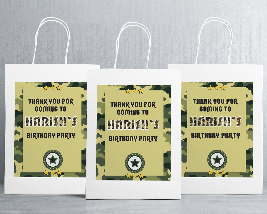 Military Theme Oversized Return Gift Bag