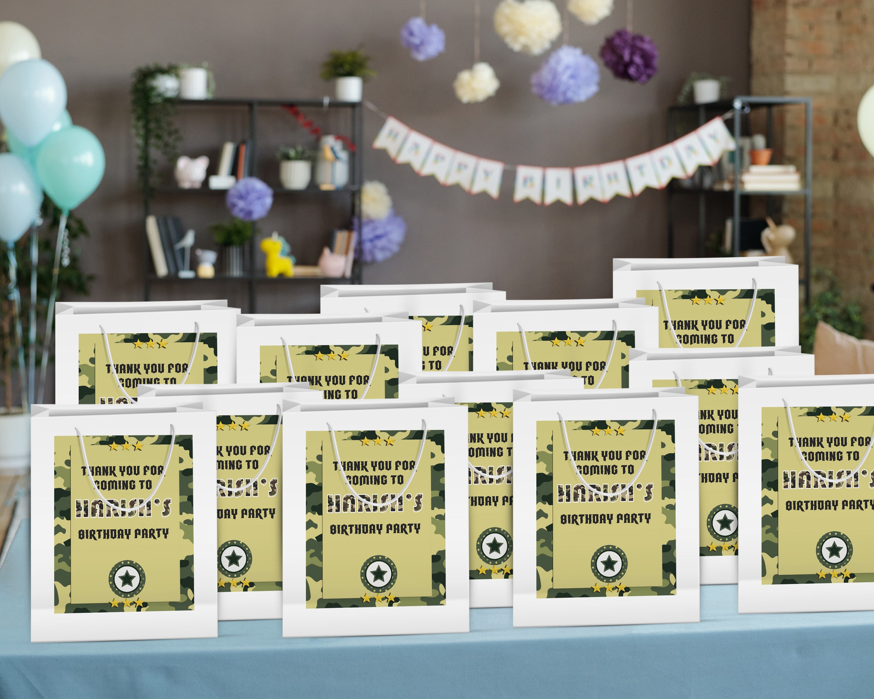 Military Theme Oversized Return Gift Bag