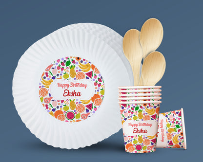 PSI Fruits Theme Party Cups and Plates Combo