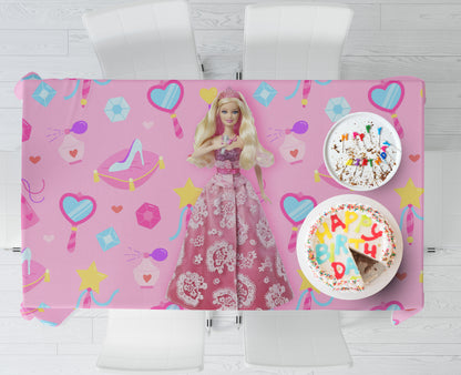 PSI Barbie Theme Cake Tablecover
