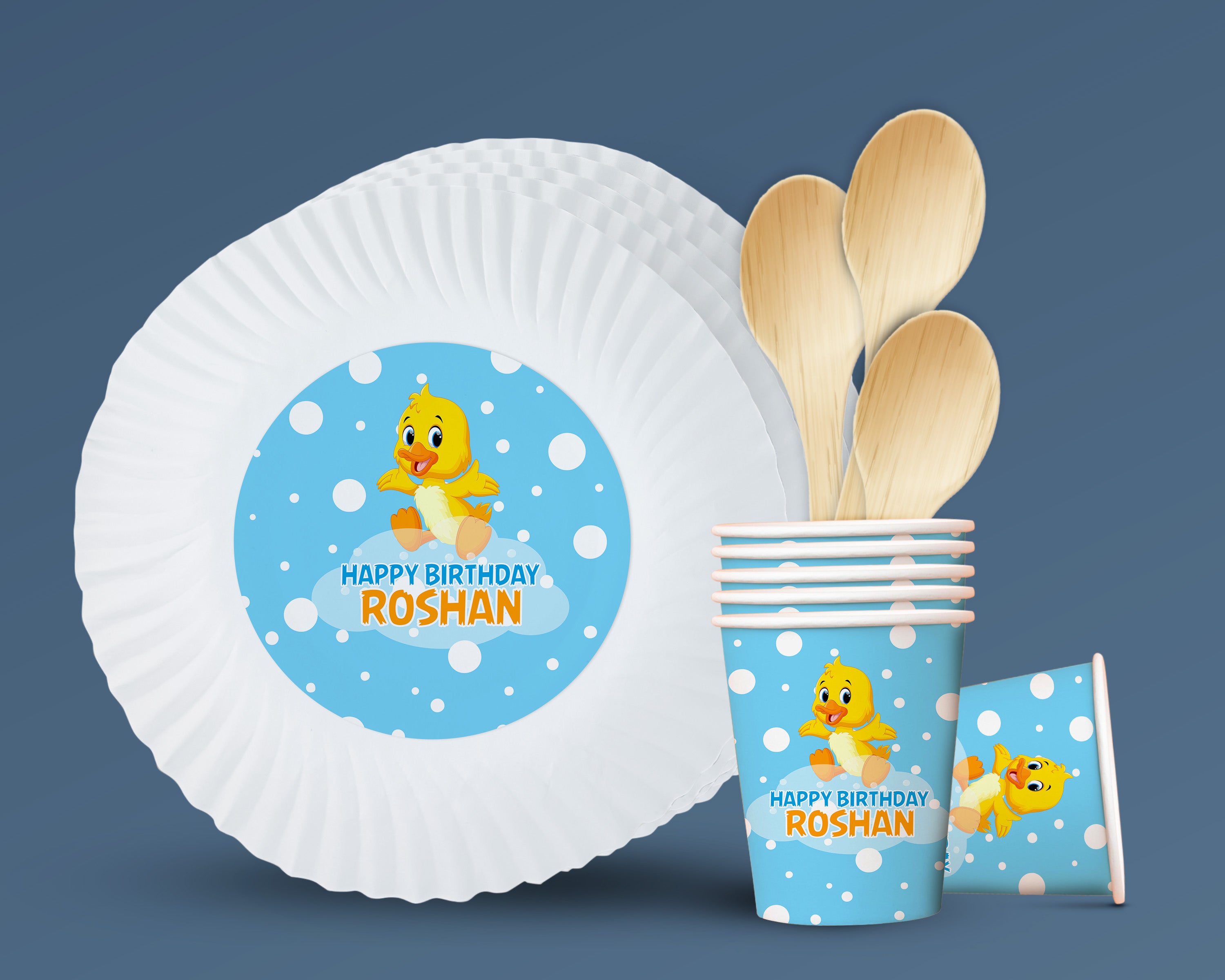 PSI Duck Theme Party Cups and Plates Combo