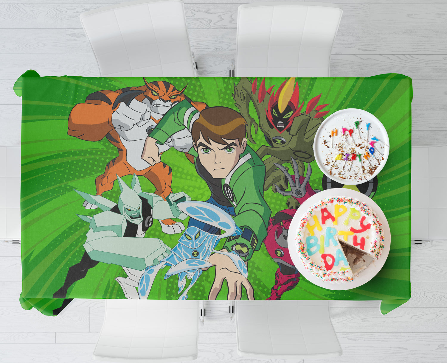 Ben10 Theme Cake Tablecover