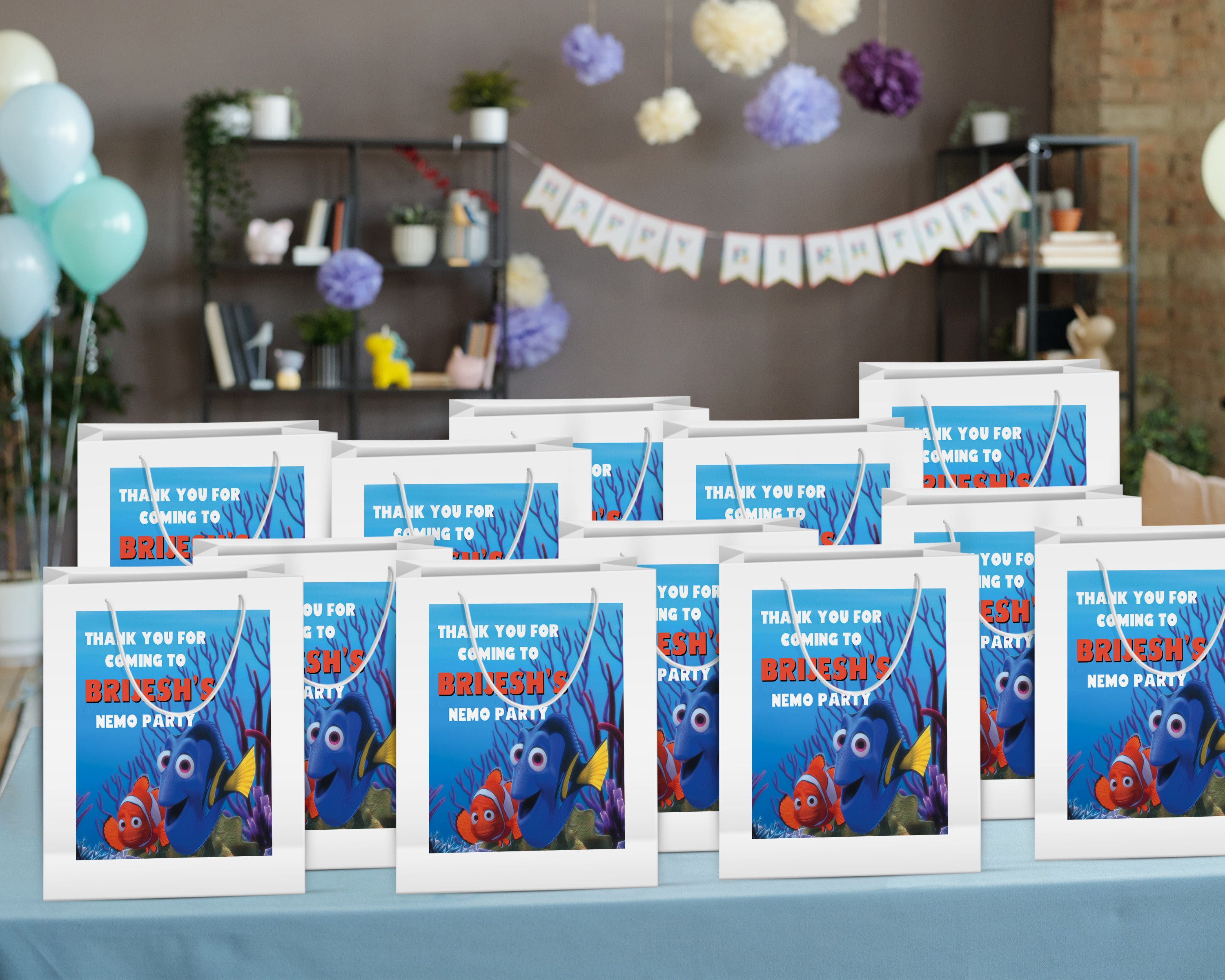 Nemo and Dory Theme Oversized Return Gift Bag