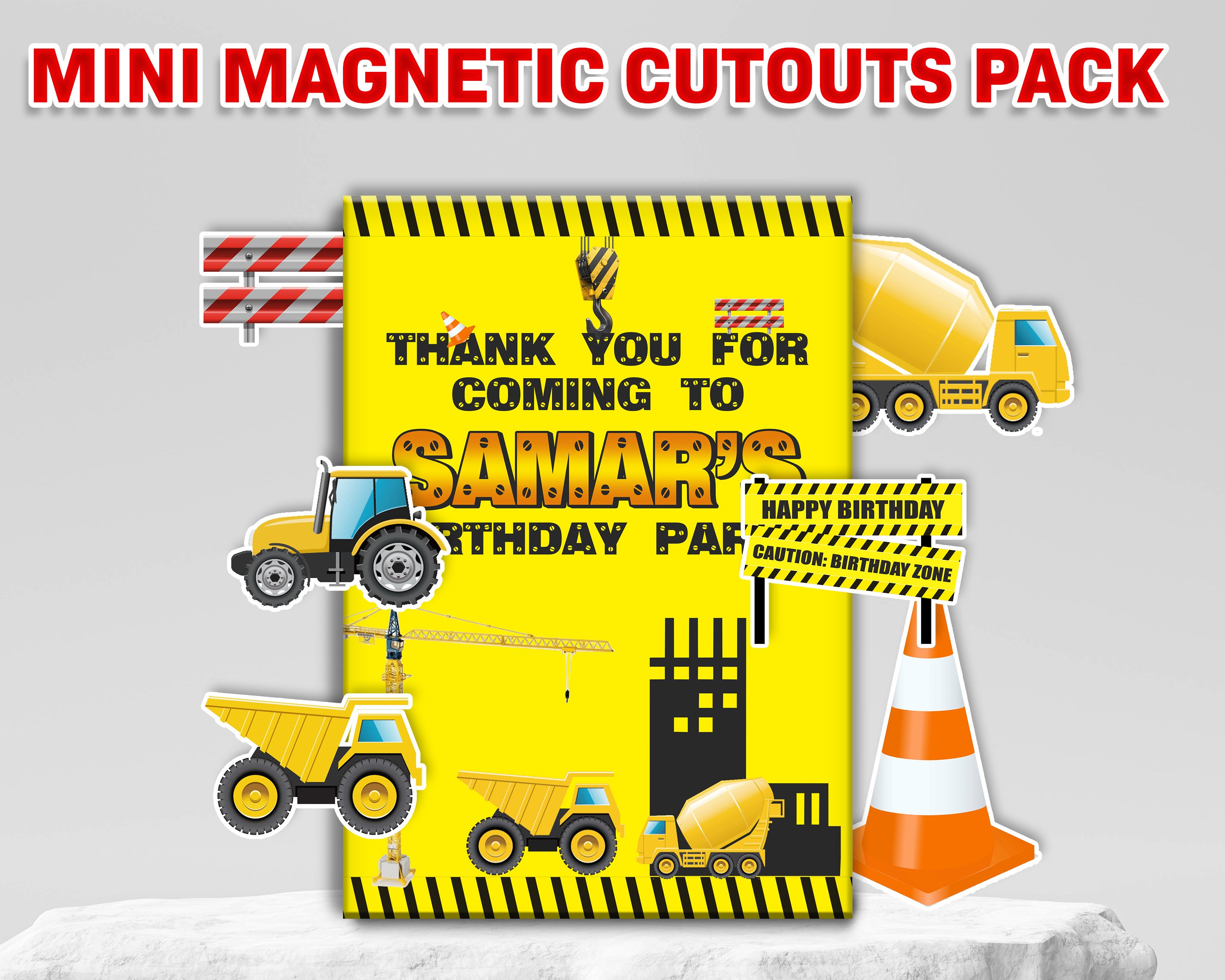 Construction Theme Mini Magnetic Return Gift Pack