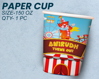 PSI Circus Theme Party Cups and Plates Combo