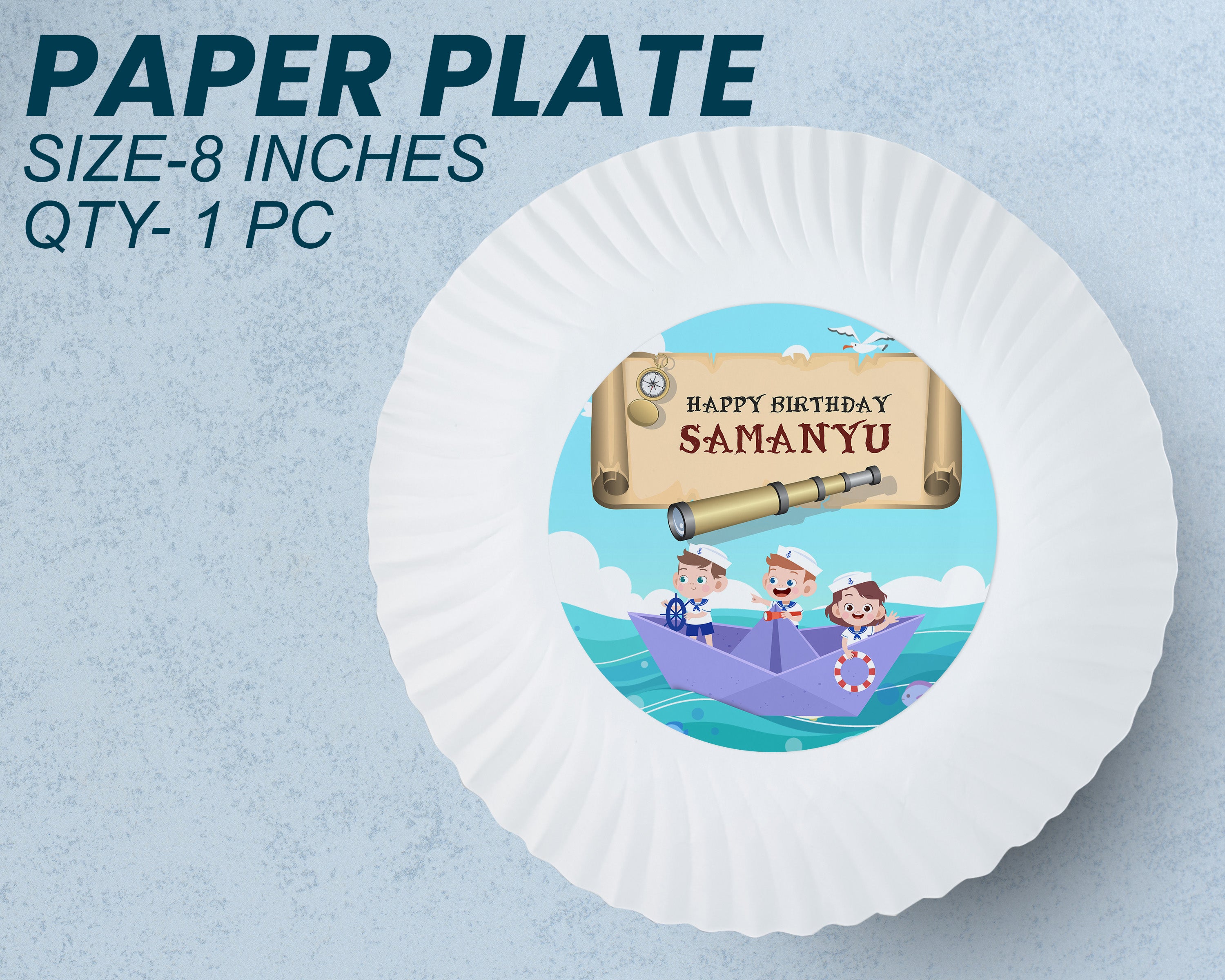 Sailor Theme Party Cups and Plates Combo