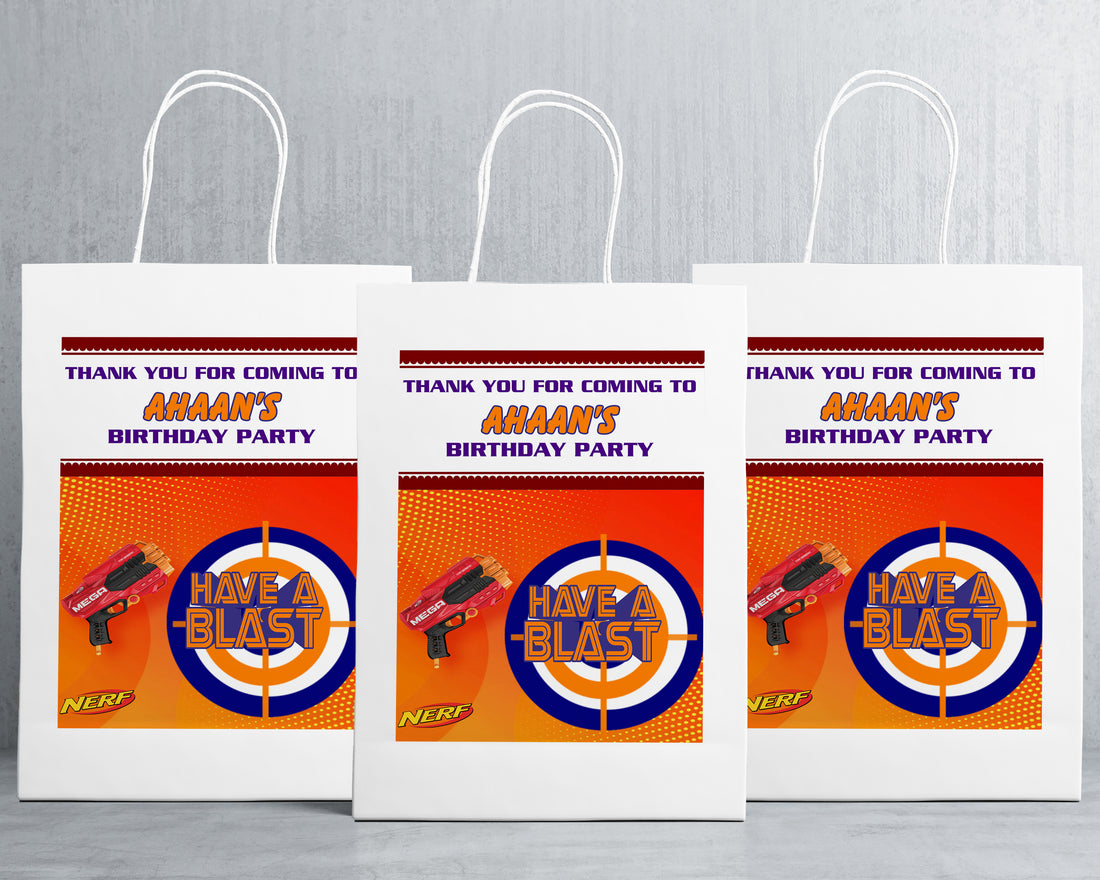 Nerf Theme Cutout Oversized Return Gift Bag