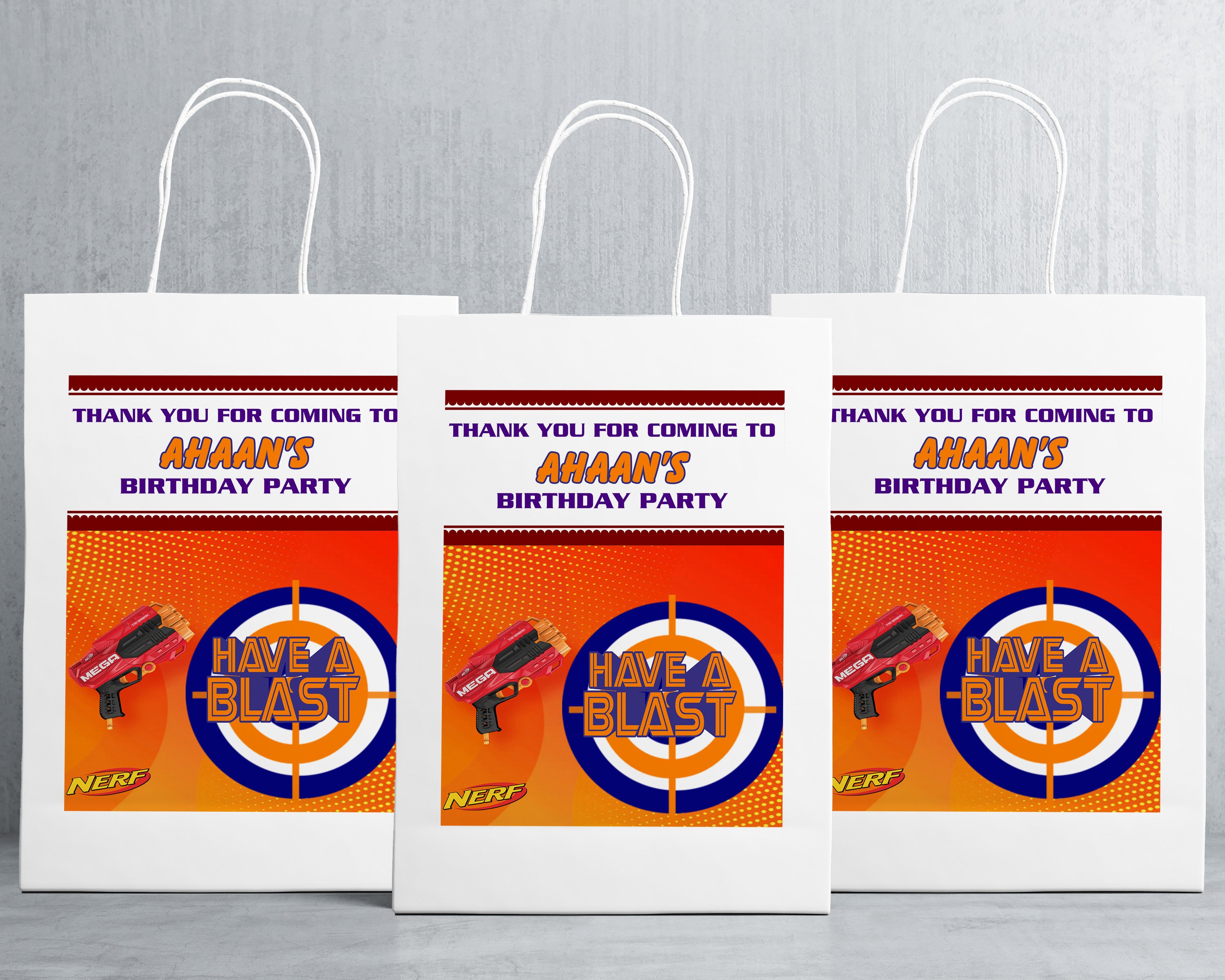 Nerf Theme Cutout Oversized Return Gift Bag