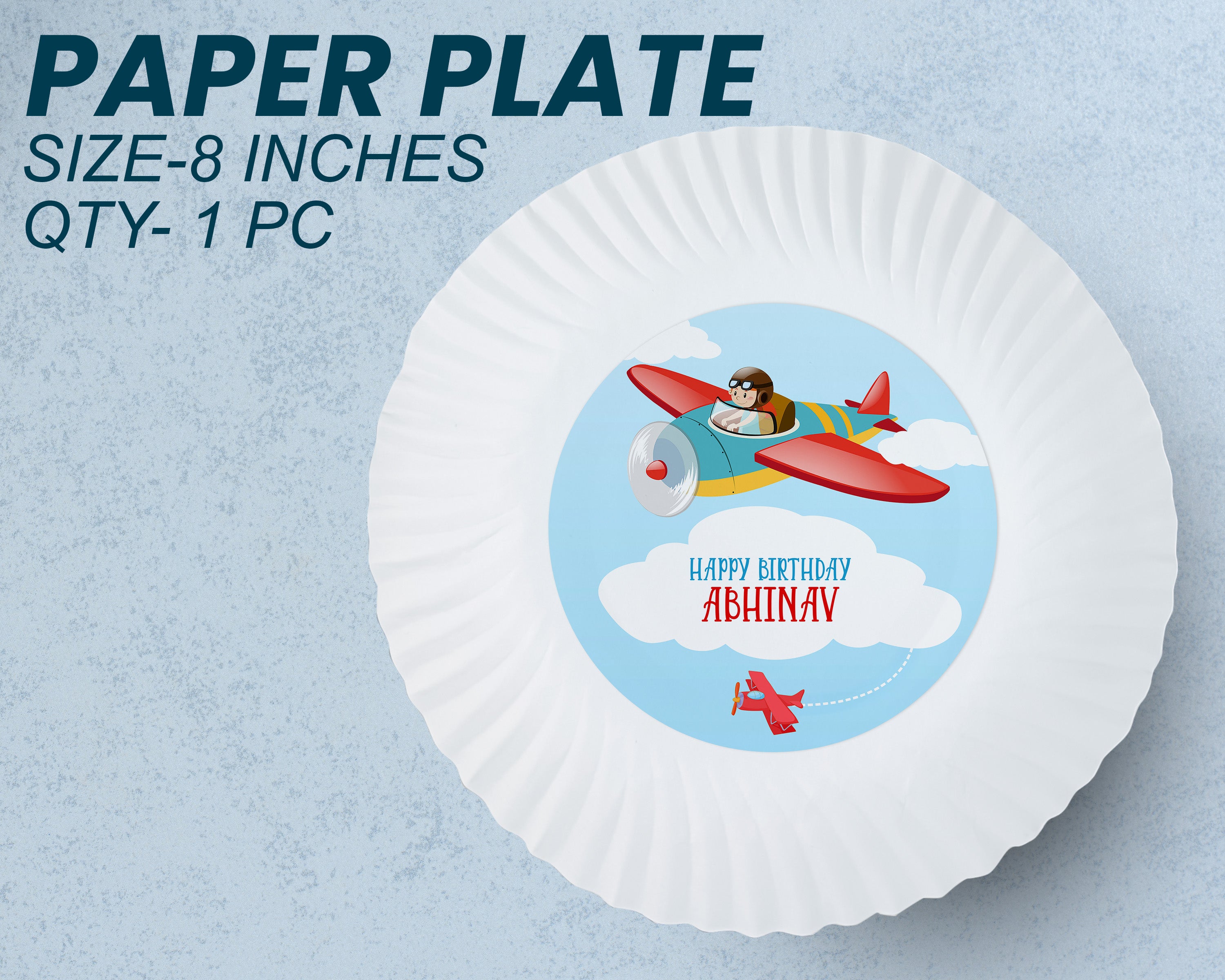 PSI Aeroplane theme Party Cups and Plates Combo