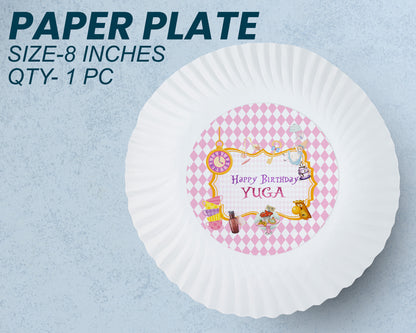 PSI Alice in Wonderland Theme Party Cups and Plates Combo
