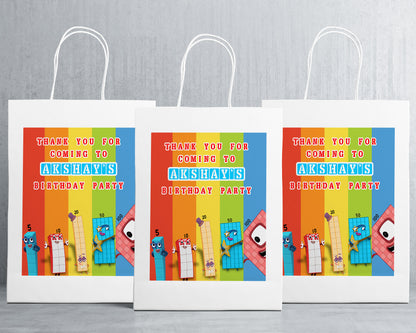 Number Blocks Theme Oversized Return Gift Bag
