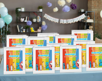 Number Blocks Theme Oversized Return Gift Bag