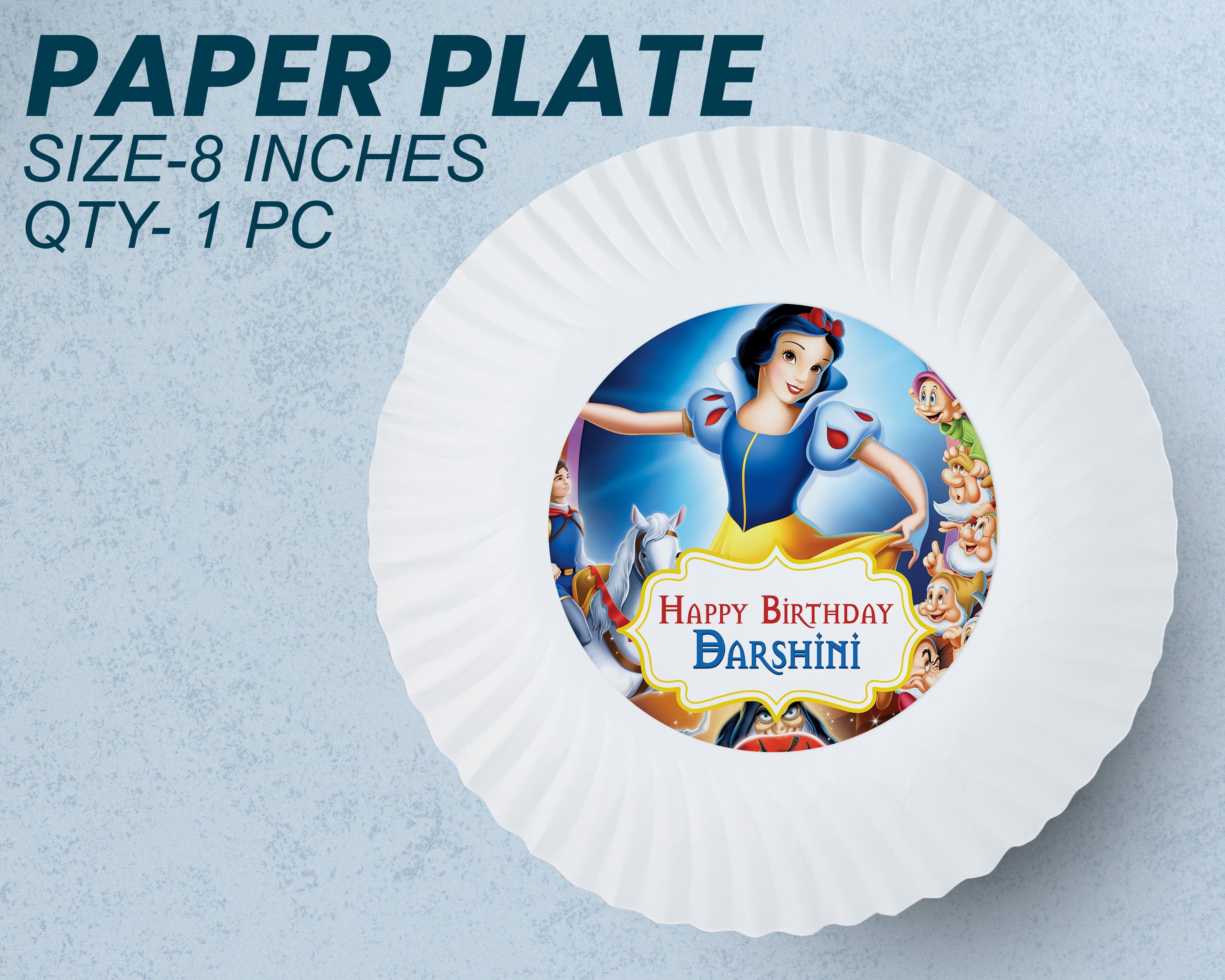 Snow and White Theme Party Cups and Plates Combo