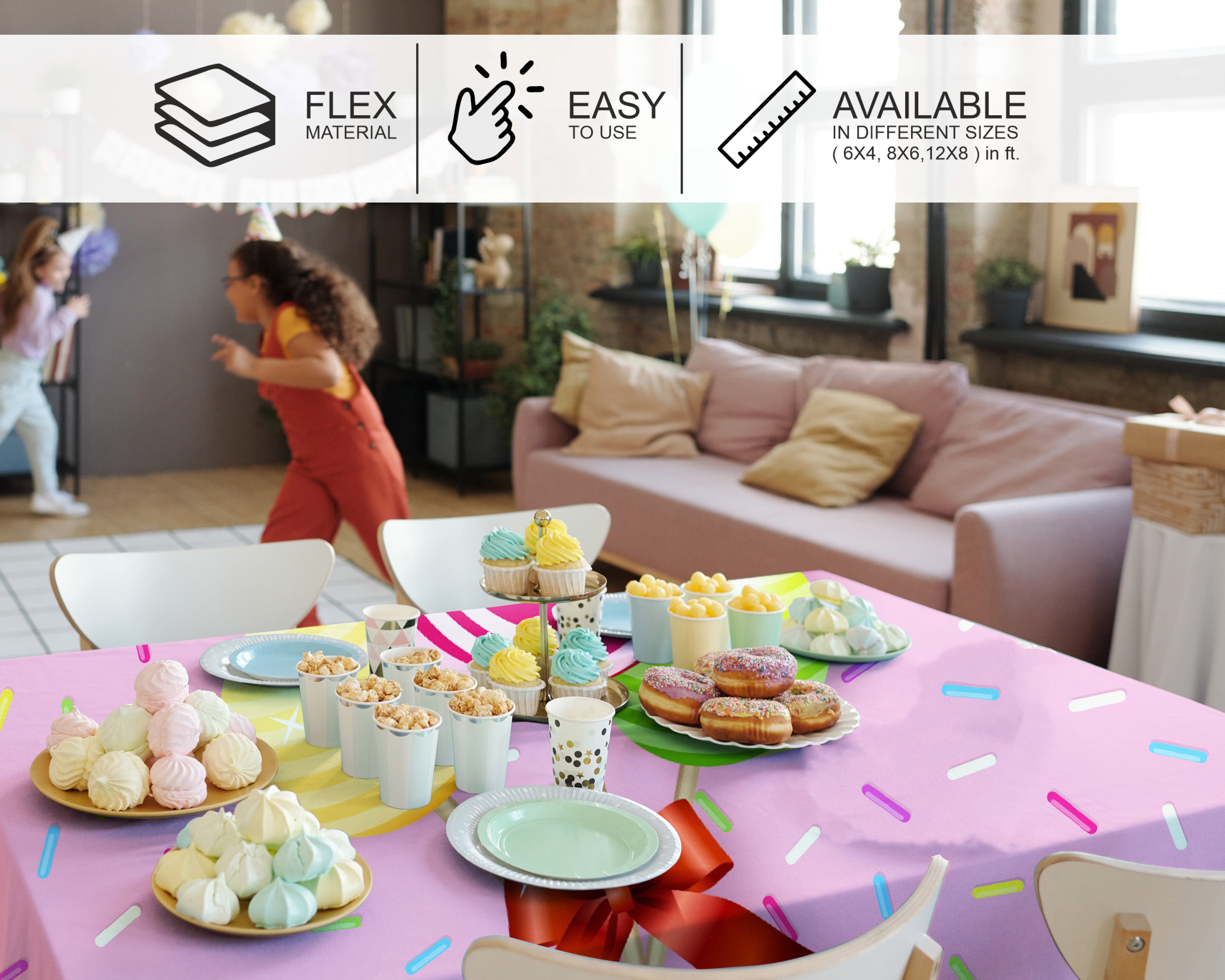 Candy Theme Cake Tablecover