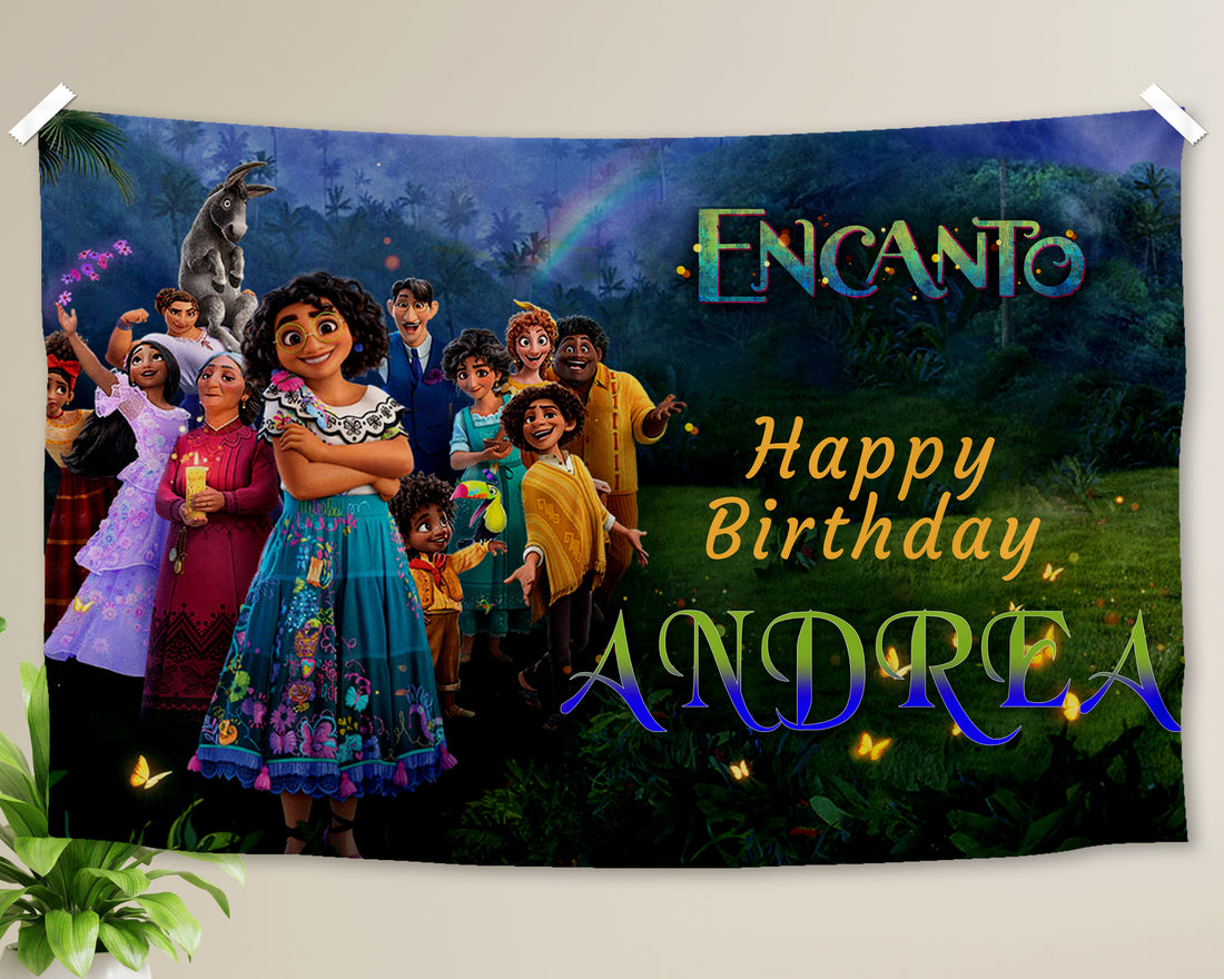 Encanto Theme Personalized Backdrop