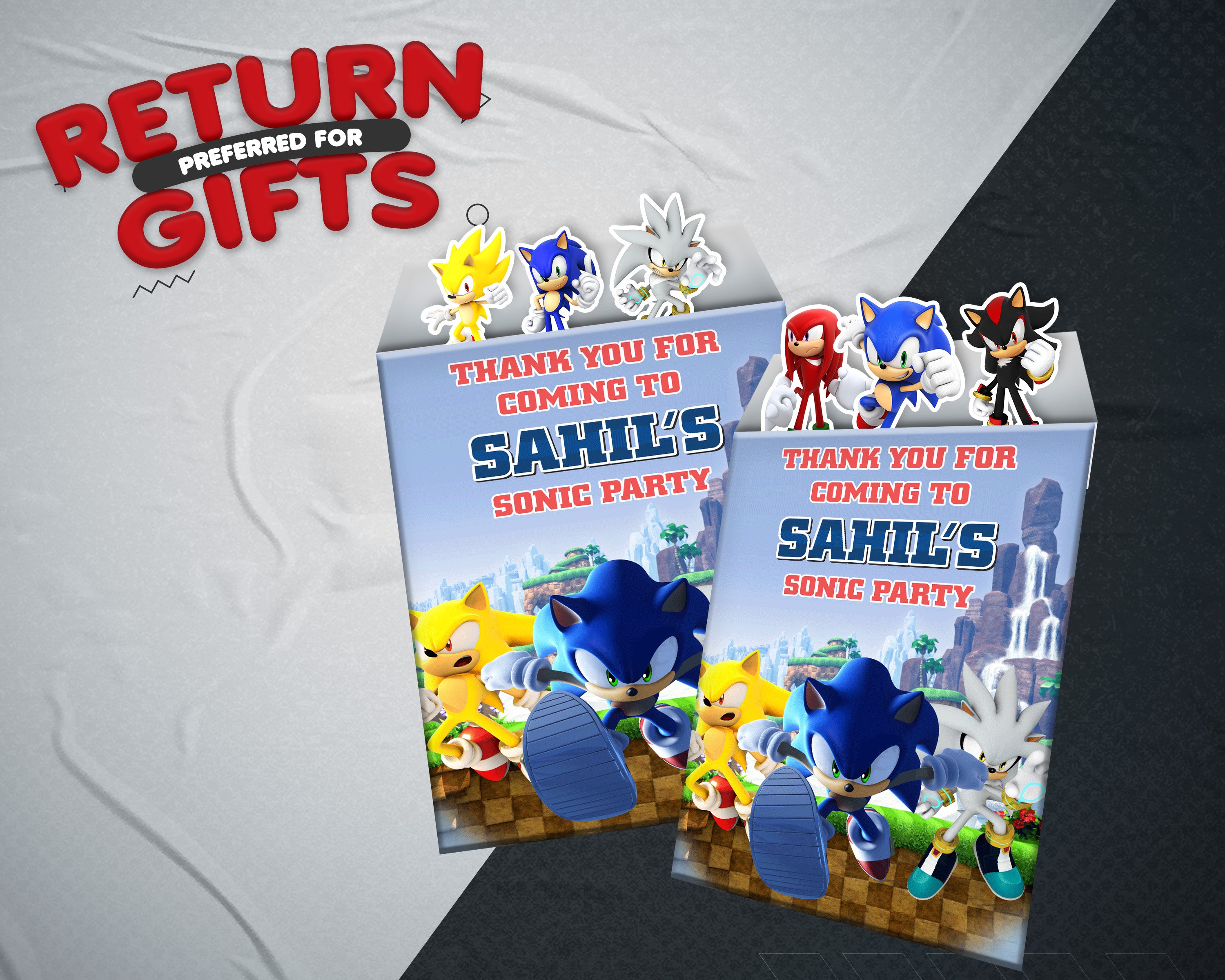 Sonic the Hedgehog theme Mini Magnetic Return Gift Pack