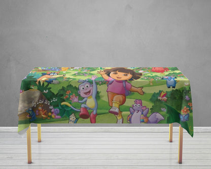 Dora The Explorer Theme Cake Tablecover