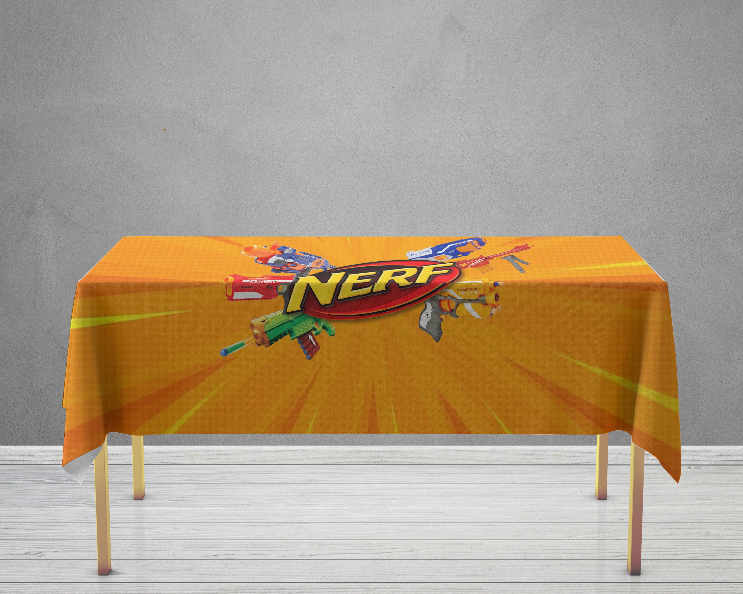 Nerf Theme Cake Tablecover