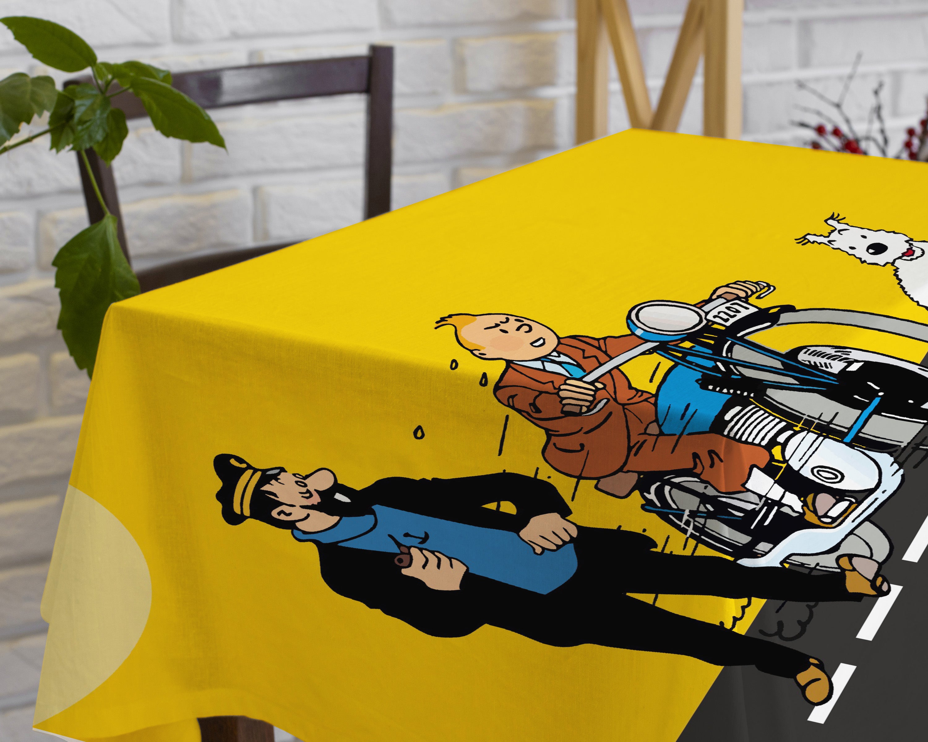 Tin Tin Theme Cake Tablecover