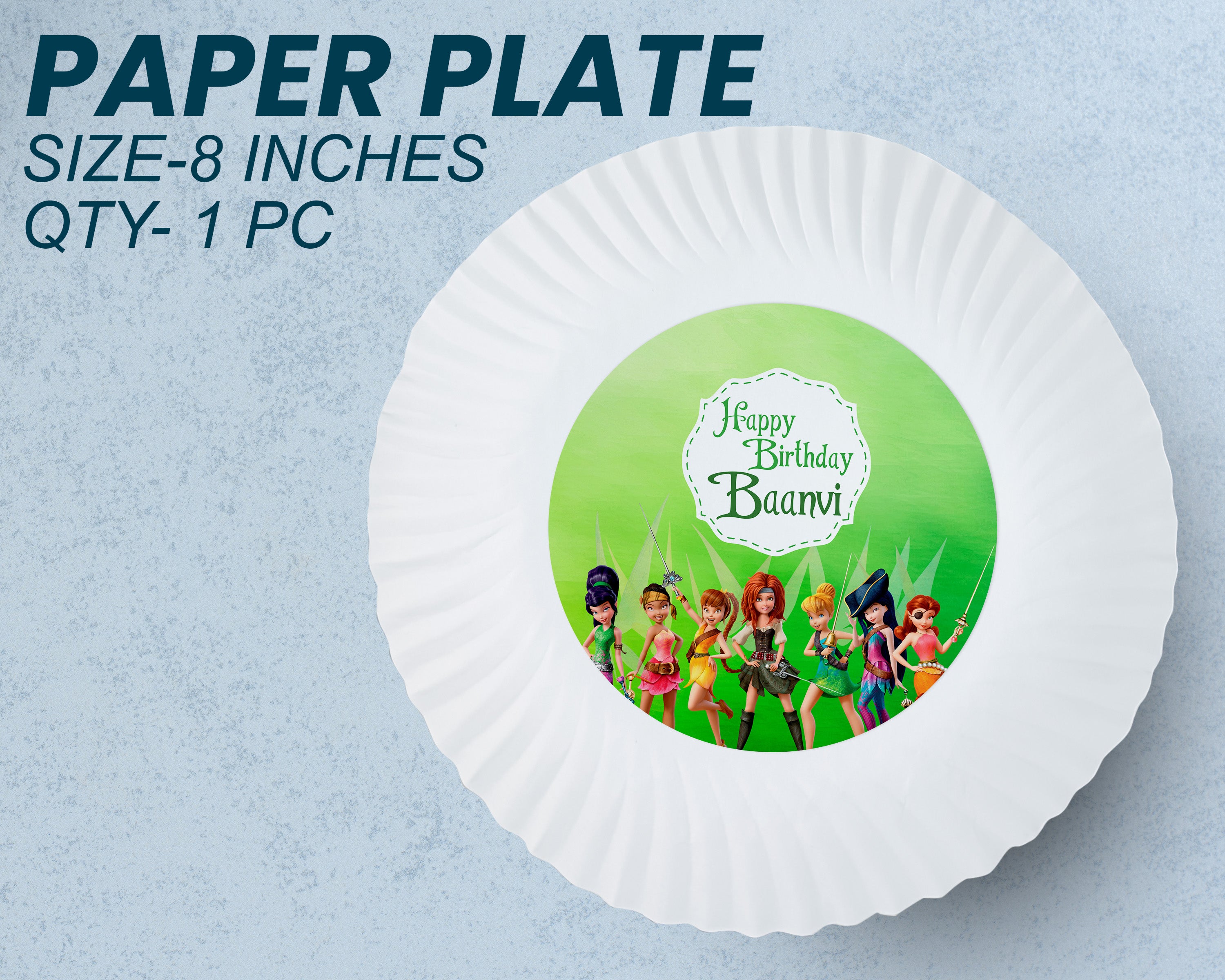 PSI Tinkerbell Theme Party Cups and Plates Combo