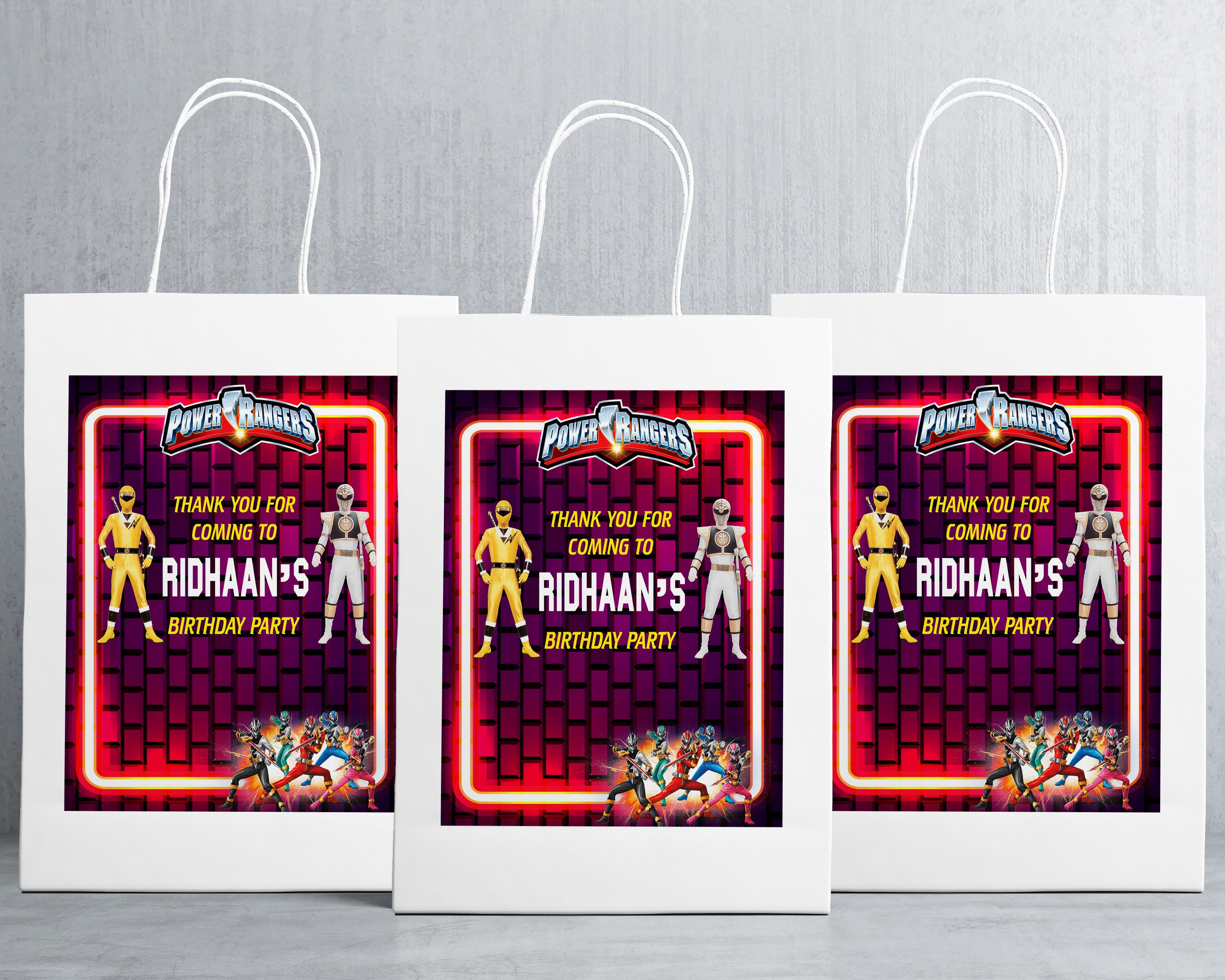 Power Rangers Theme Oversized Return Gift Bag | Party Supplies Onl ...