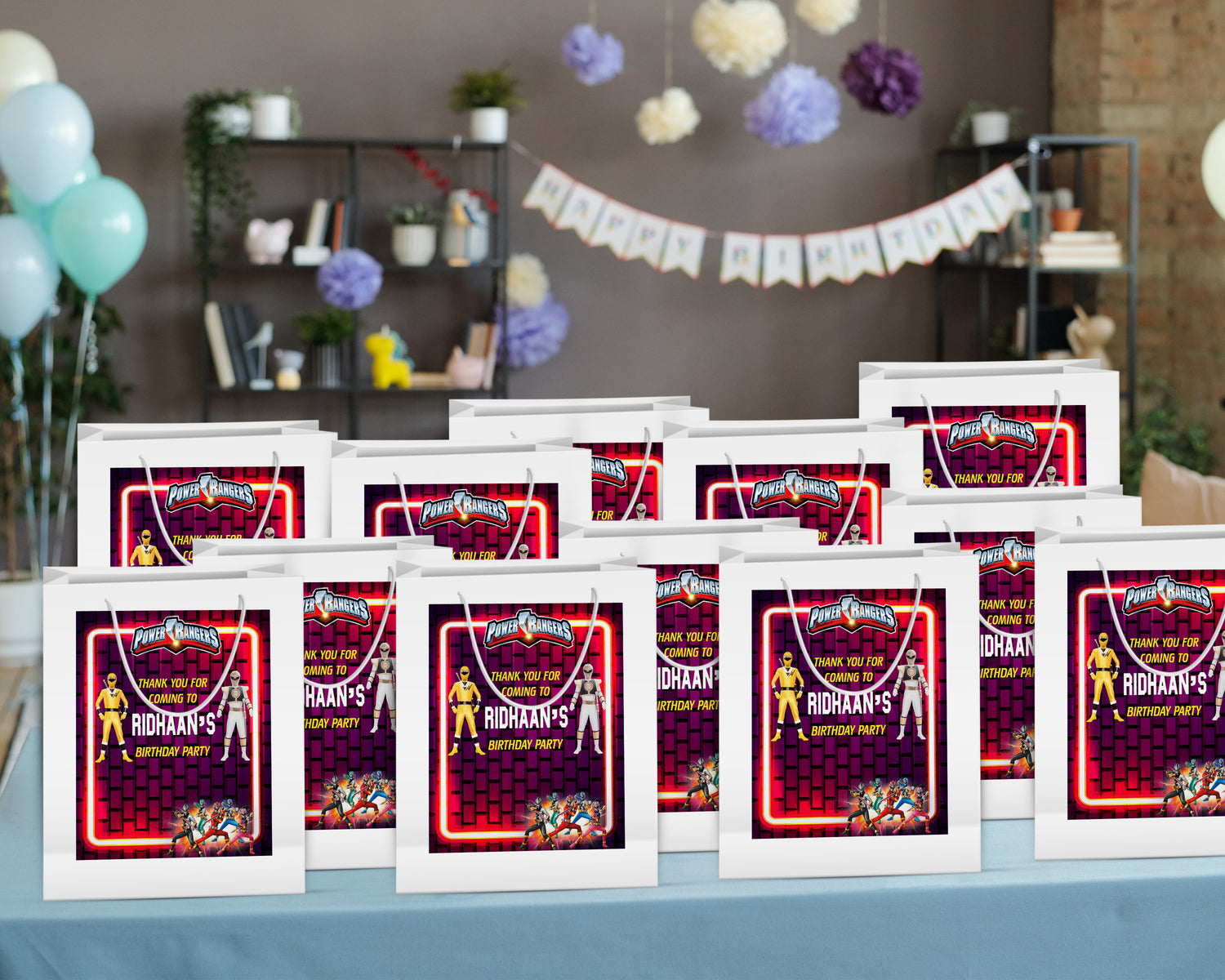 Power Rangers Theme Oversized Return Gift Bag | Party Supplies Onl ...