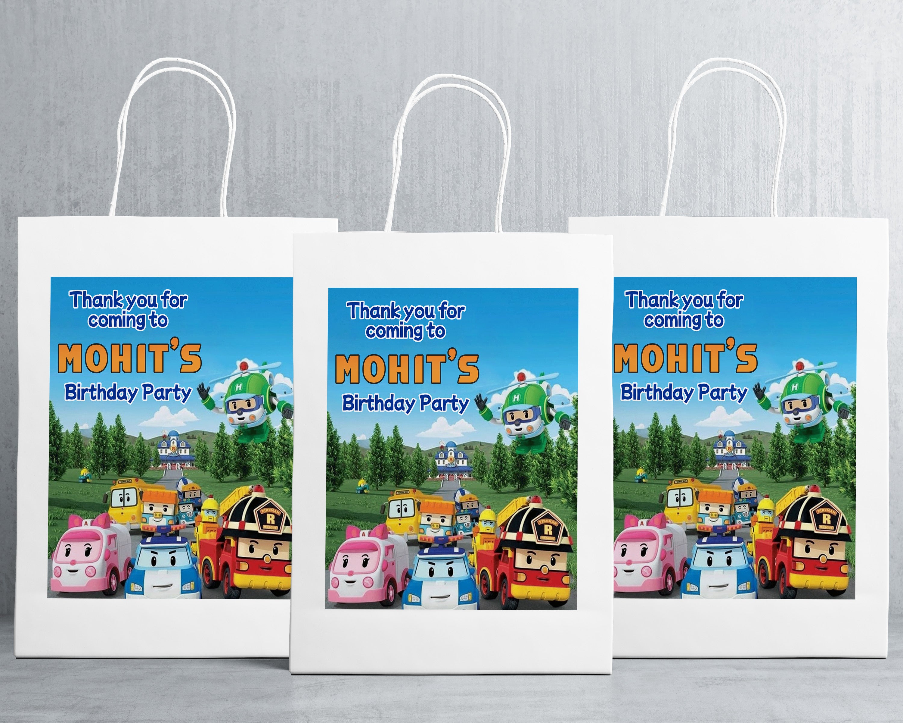 Robo Poli Theme Oversized Return Gift Bag - image 1 of 5 | Party Supplies India