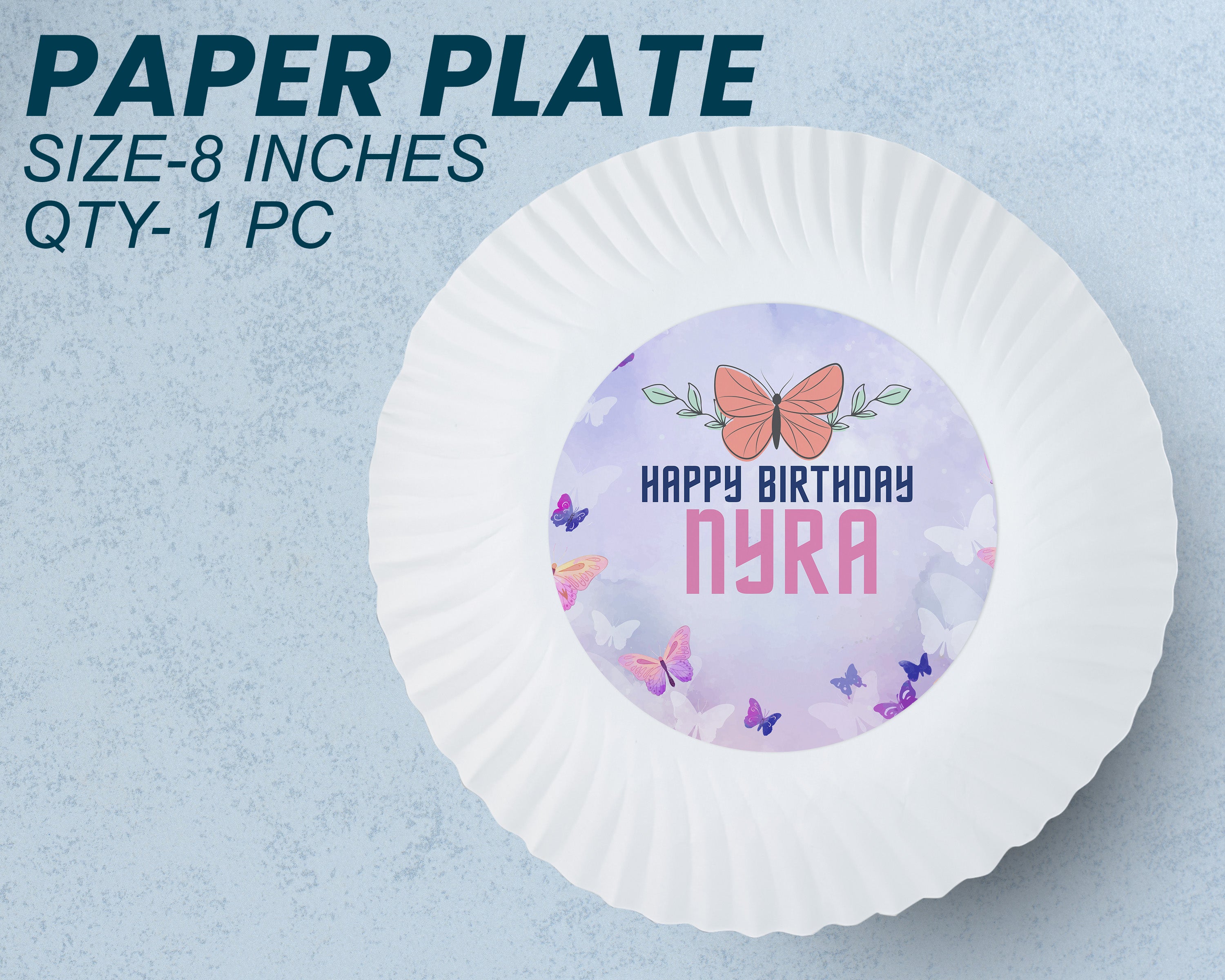 PSI Butterfly Theme Party Cups and Plates Combo