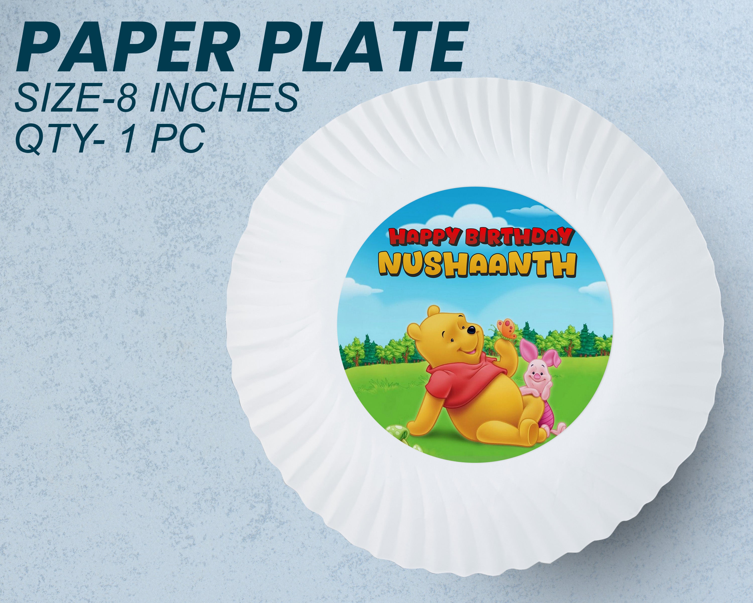 Winnie the Pooh Theme Party Cups and Plates Combo